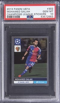 2013 Panini UEFA Champions League Stickers #302 Mohamed Salah - PSA GEM MT 10